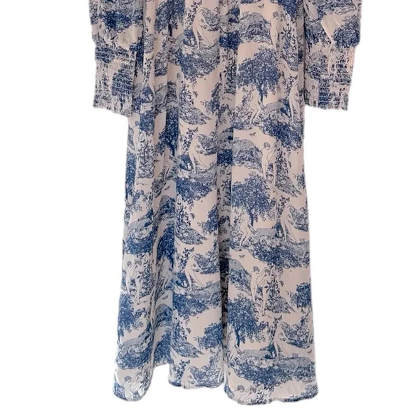 Reformation Lindero Novelty Midi Dress In Pastoral Size: 0 - Picture 10 of 12